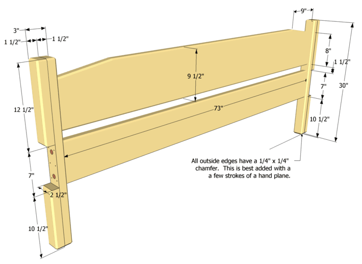 Headboard King Size Bed Frame Plans