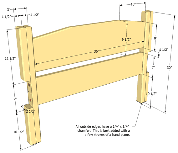 Twin size bed plan