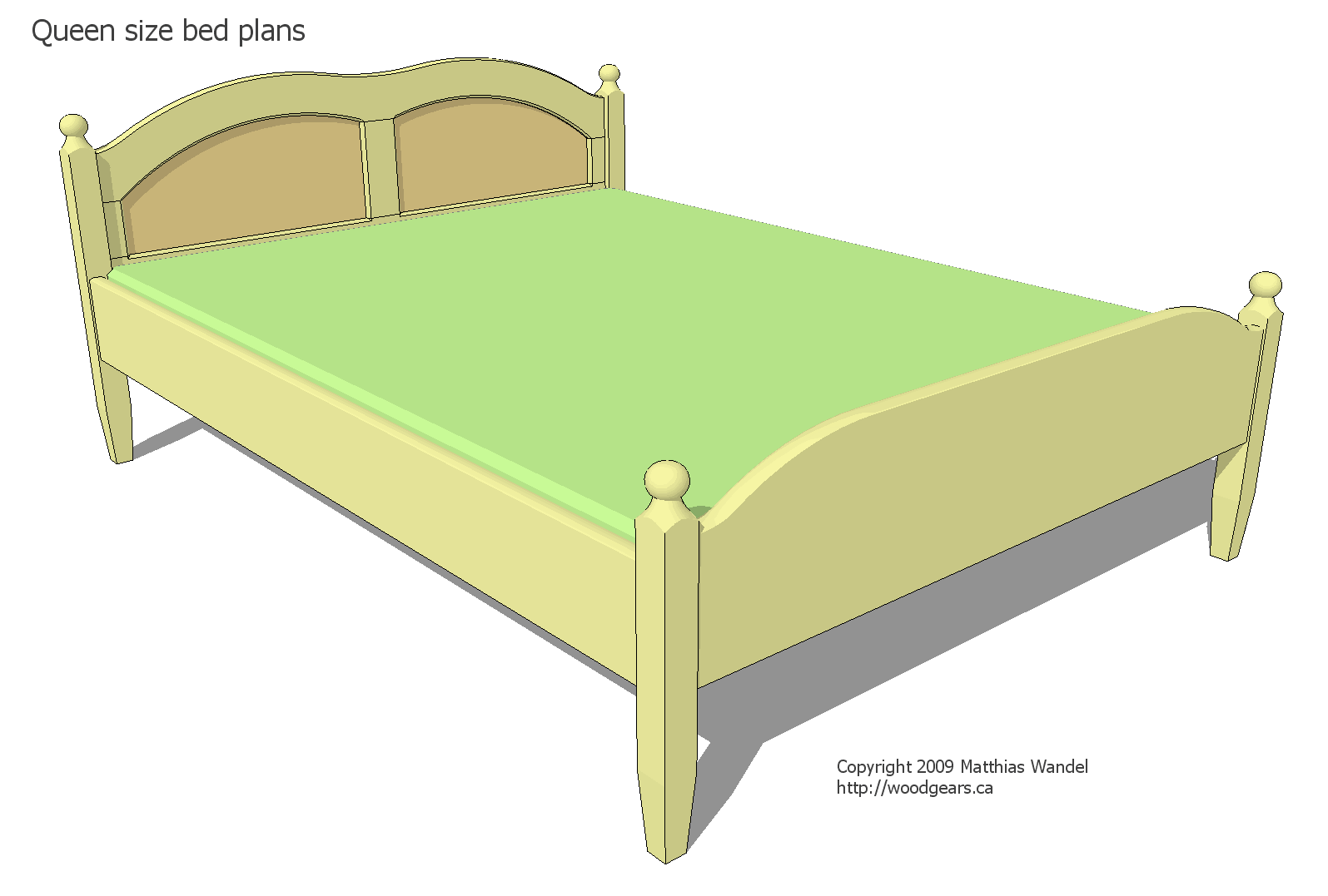plans plans for a bed with queen size size mattress 60 x80 152x203 cm ...
