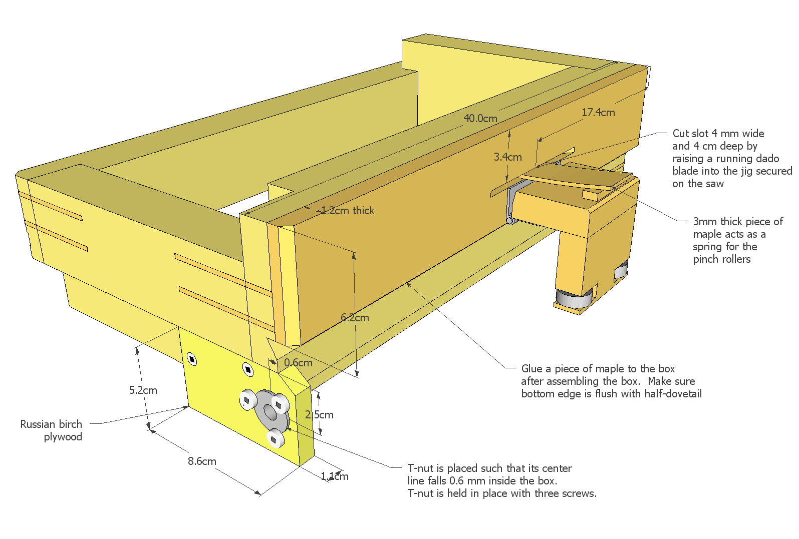 free woodworking plans box joint jig