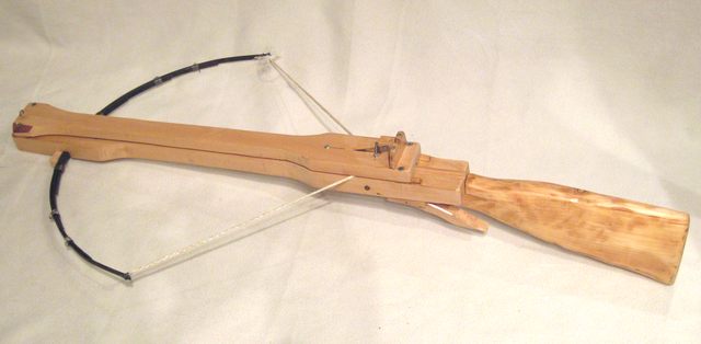 Marble shooting crossbow
