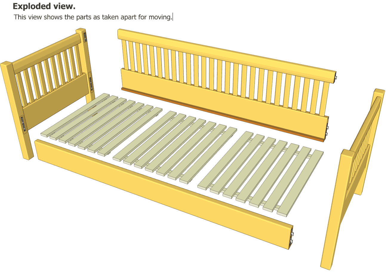 ... day bed plans manual drawings and measurements at projects