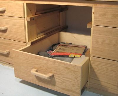 very space efficient way to make drawers is to make with no slot or 