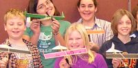 Easy to build elastic rubber band powered model airplane