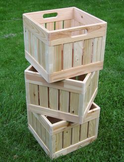 Wooden Milk Crates
