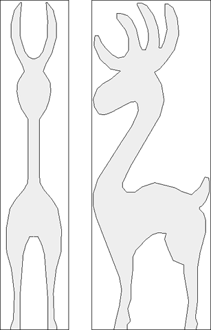 3-D scrollsaw reindeer pattern