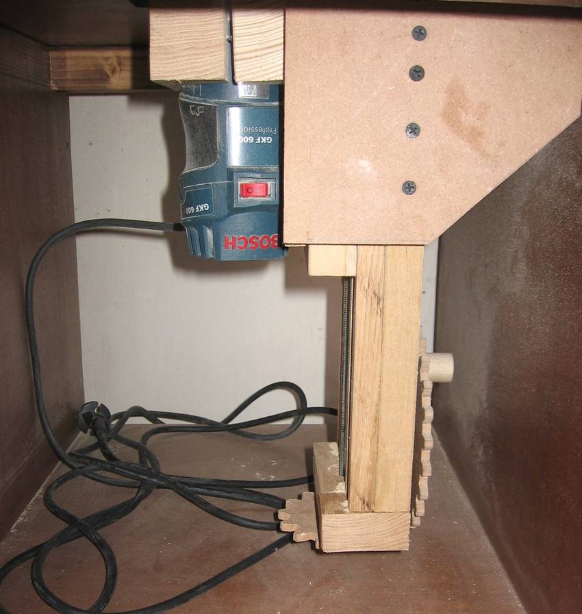 Homemade Router Table Lift