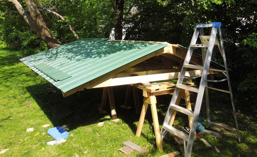 Metal Roof: Metal Roof Wood Shed