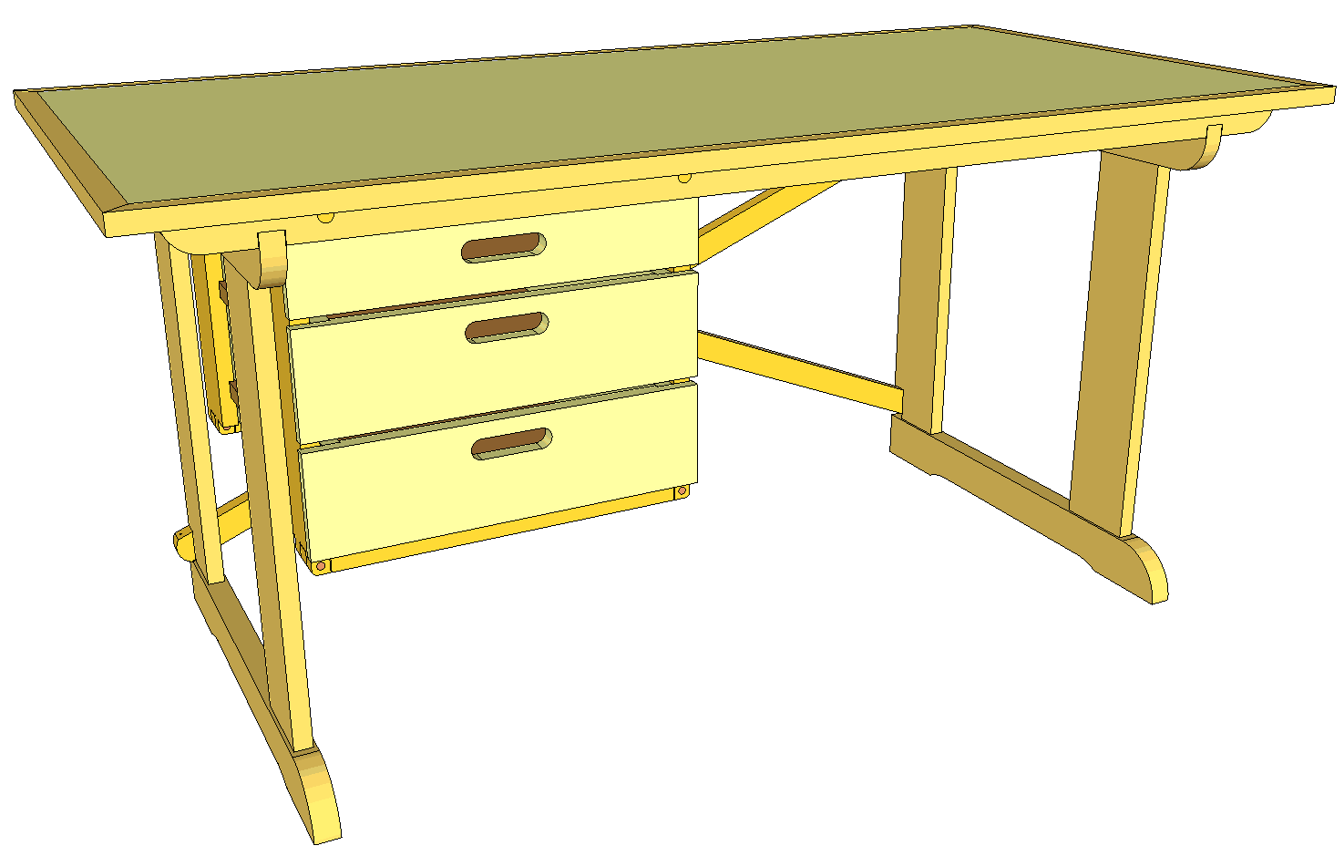 13519EZ: Shaker Sewing Desk This fine example of a Shaker sewing desk 