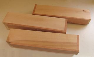 with mahogany edges