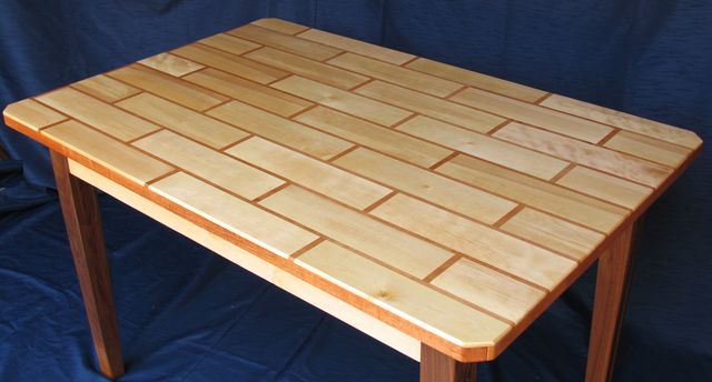 This unique table top design came out of my desire to build a hardwood ...
