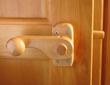 Wooden door knobs & latches