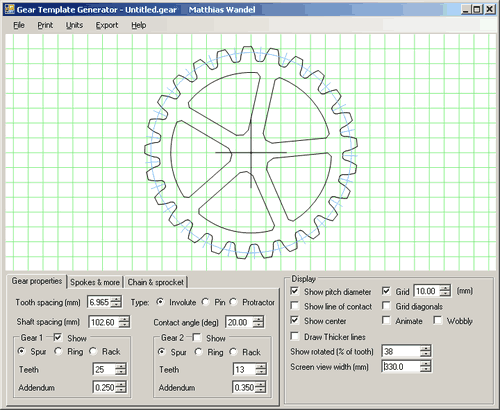 free download gear template generator program