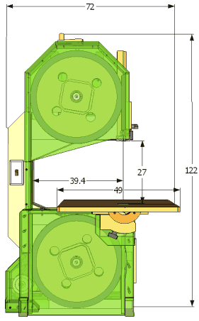 how is the size of a bandsaw determined? 2