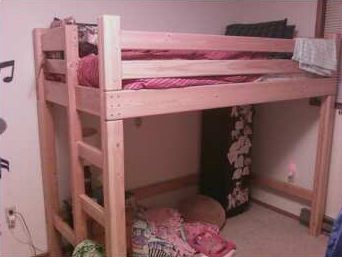  bunk bed, Martin also modified the design to make a loft bed