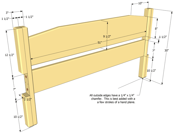 Double Bed Plan, Components Of A Bed Frame