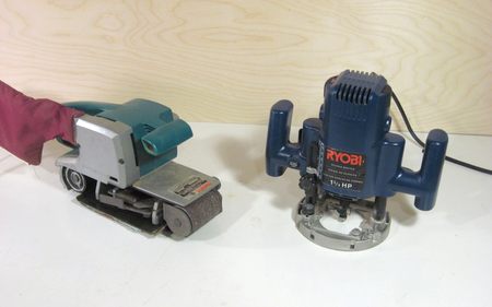 belt sander and router