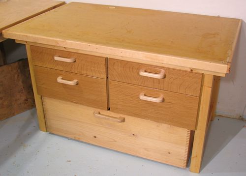 drawers in the workbench
