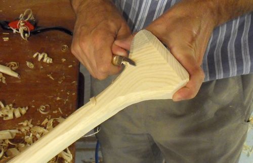 Carving canoe paddles on the bandsaw