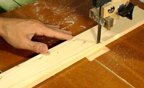 carving canoe paddles on the bandsaw