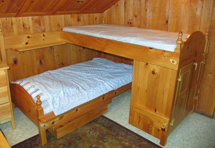 Bunk beds in clearance corner