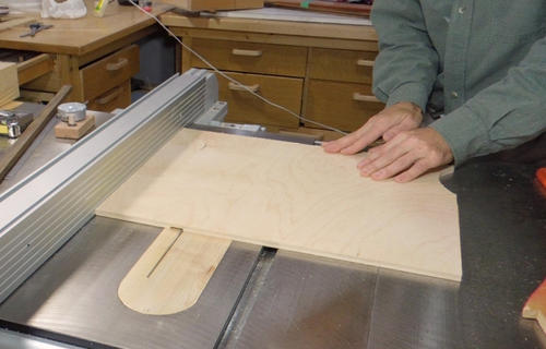  series of cuts on the table saw, using the rip fence to guide the cut