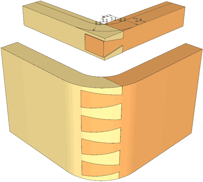 Impossible looking dovetail joint