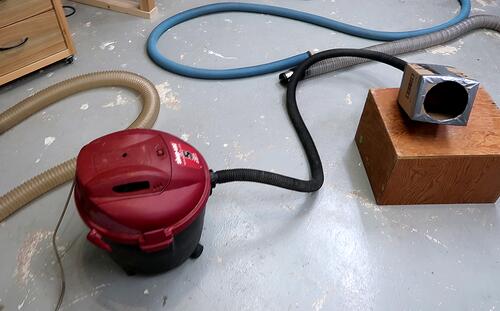 Homemade Shop vac hose reel