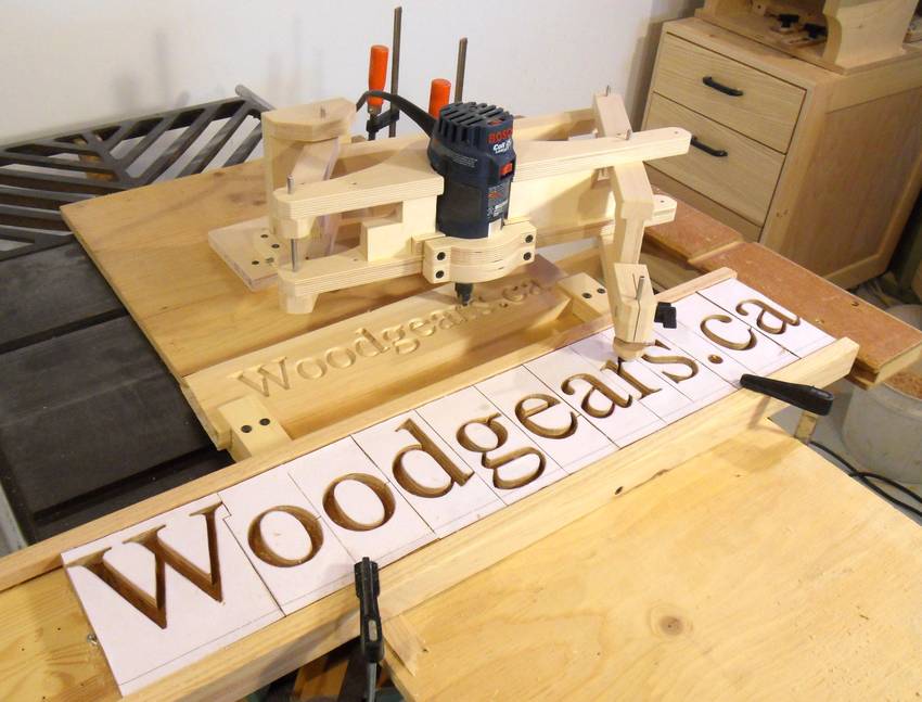 Woodworking router letters
