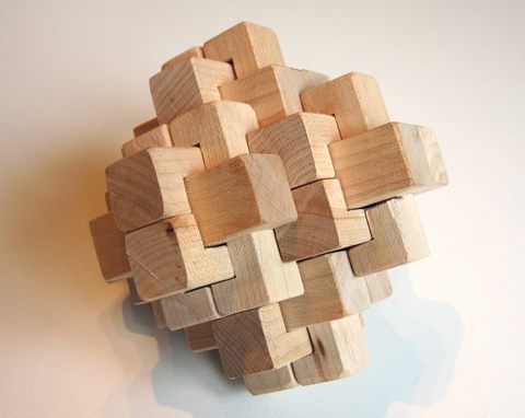 6 wooden assemble to puzzle how piece 24 puzzle burr piece