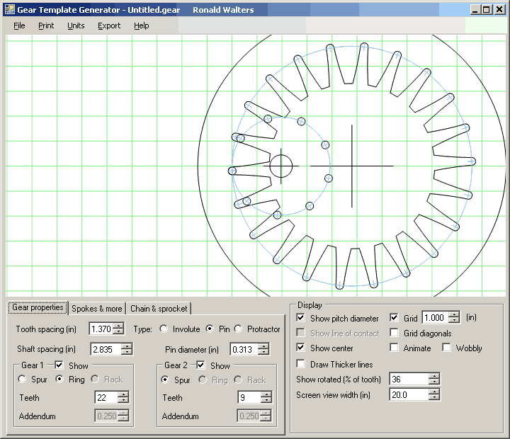ring gear template generator