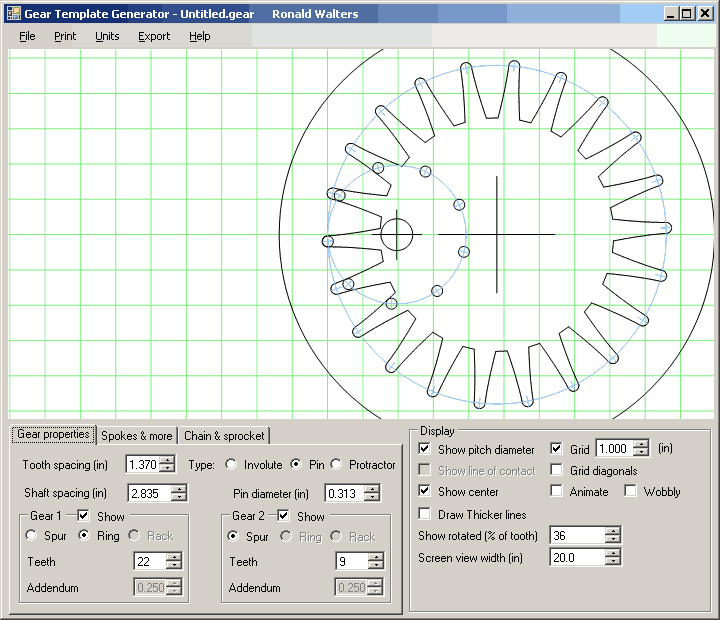 Keygen gear template generator program