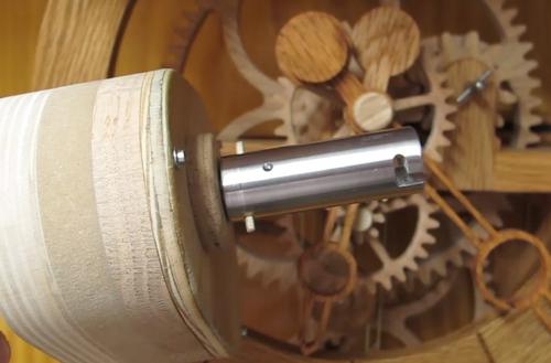 Motorized wooden clock winder