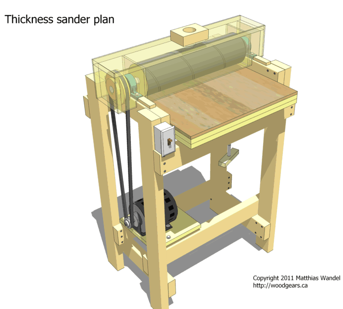 Homemade thickness store sander