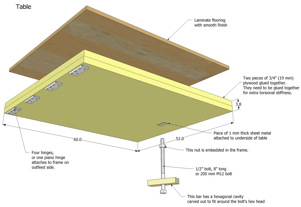 Thickness sander plans - printer optimized