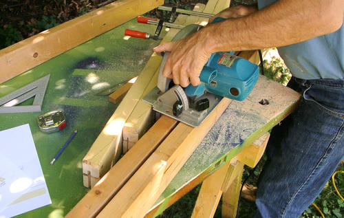 Sawhorse circular deals saw