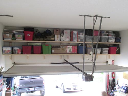 How To Build Shelves, Building Shelves Above Garage Door