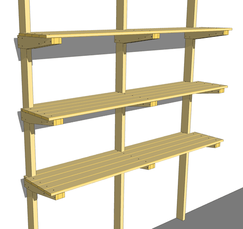 How to Build Garage Shelves : Wood Garage Shelves DIY