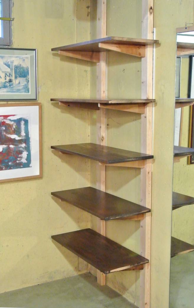 Quick shelves with mortise and tenon joints