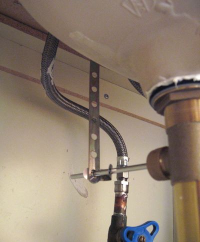 Installing A New Bathroom Faucet   Sink Hose 