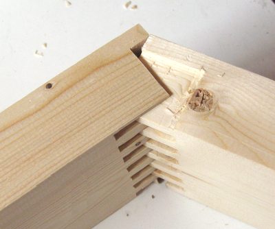 Joints cut with the multi slot mortiser