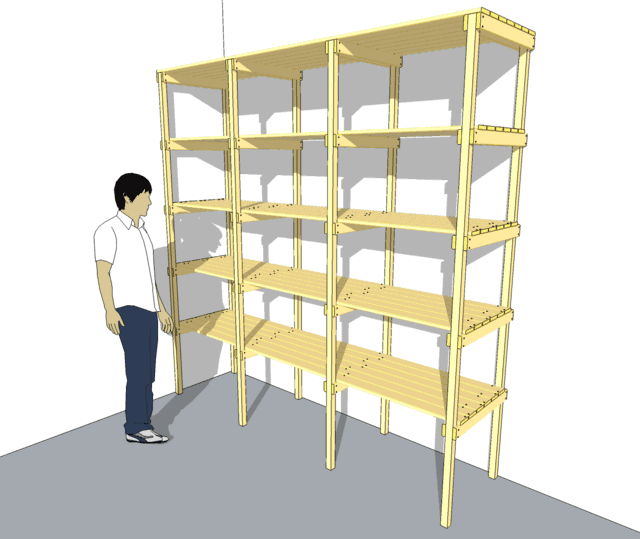 Building wooden deals storage shelves