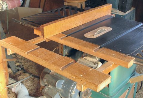 Table saw table extension