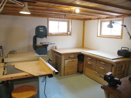 Basement woodshop outlet